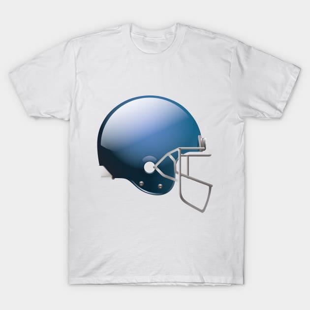 Original Football Helmet In Navy Color T-Shirt by Dmitriy